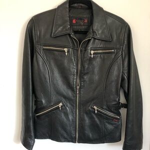 Black Leather Jacket by Scott